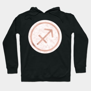 Rose Gold Marble Zodiac - Sagittarius Hoodie